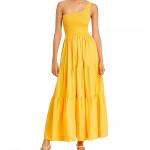 Nine West Yellow One-Shoulder Dress